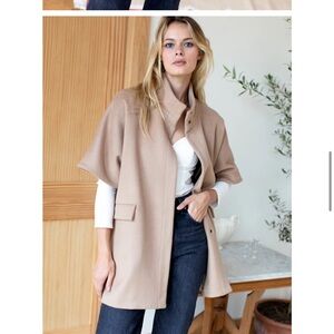 Emerson Fry Camel Layering Jacket Wool Cashmere